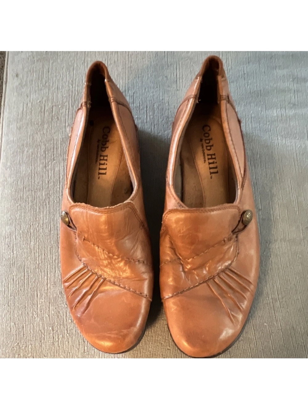 Cobb Hill by New Balance Women's Tan Leather Slip-On Loafers size 9.5w